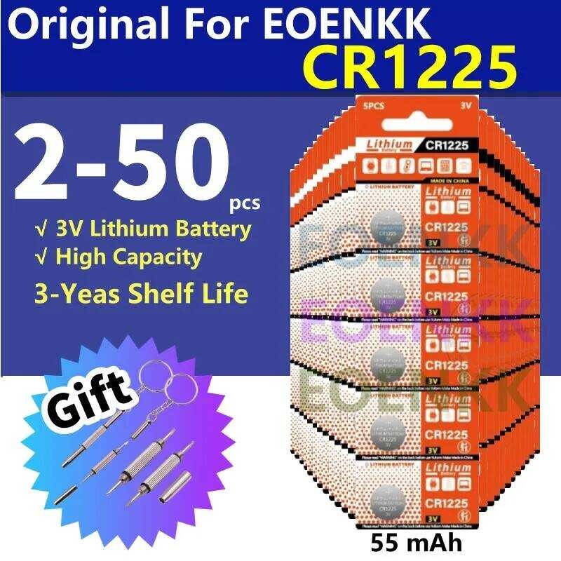 แบตเตอรี่ลิเธียม CR1225 2-50 ชิ้น 3v จำนวนมาก เข้ากันได้กับ CR 1225 BR1225 KL1225 L1225 ECR1225 KCR1