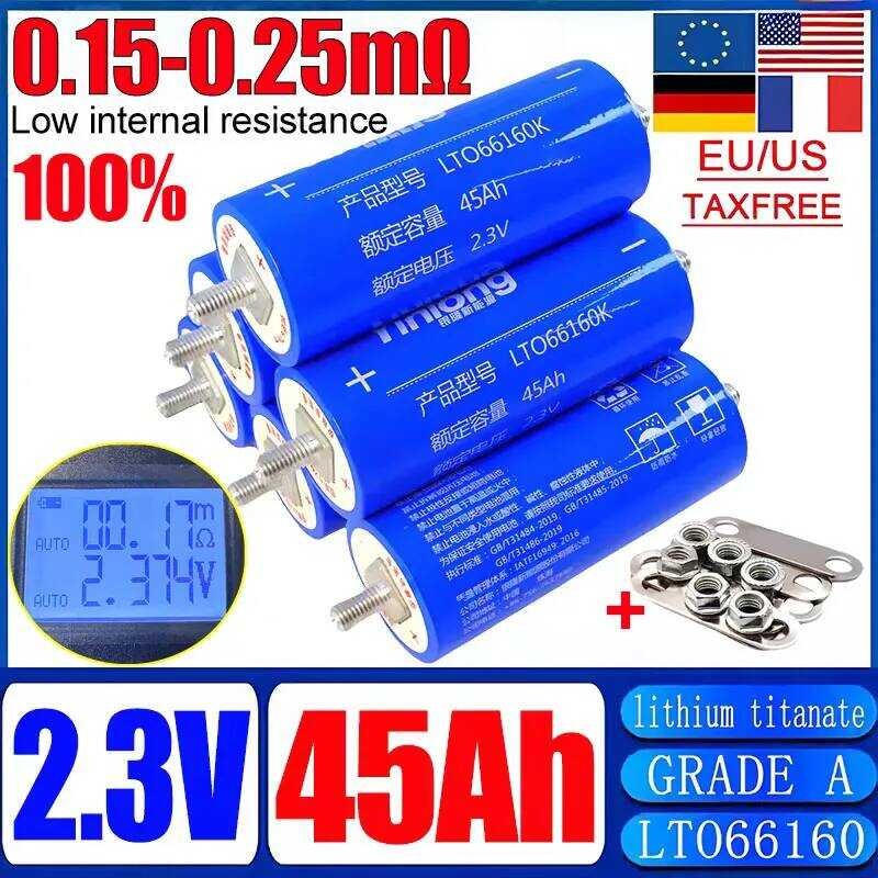 ยินหลงใหม่ 2.3v 45ah lto 66160 ลิเธียมไททาเนต DIY 12V 24V 48V ลำโพงพลังงานแสงอาทิตย์ รถยนต์