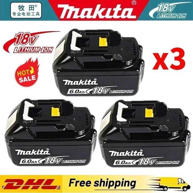 แบตเตอรี่ลิเธียมทดแทน 6Ah Makita 18V BL1840 BL1830B BL1850B BL1850 BL1860 BL1815