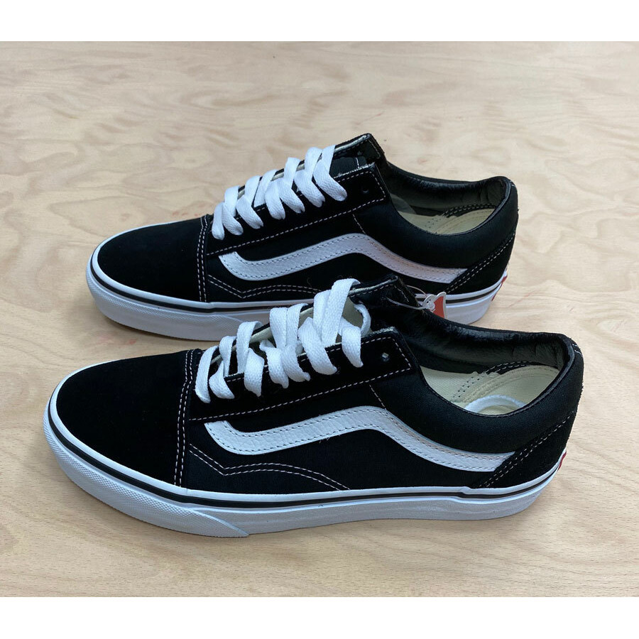 ♞,♘Vans Authentic Old Skool SuedeTrainers สีดําสีขาวหนัง Unisex VN000D3HY28 2025
