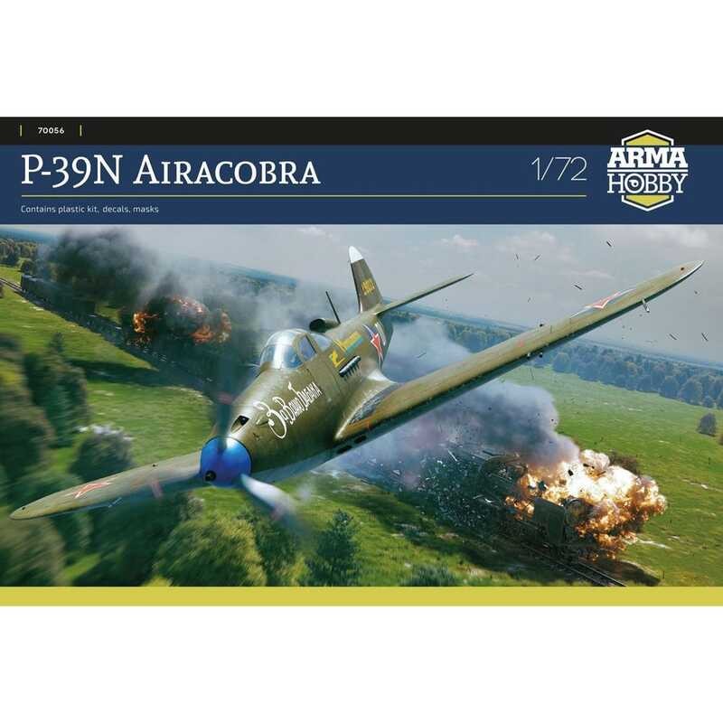 โมเดลประกอบเครื่องบินรบ P-39N Airacobra อาร์มา ฮอบบี้ 70056 ขนาด 1/72