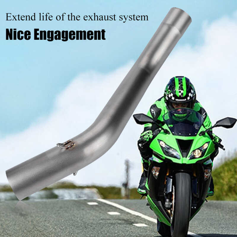 ▲ Motorcycle Modifiion Exhaust Vent Middle k Connect Pipe for KAWASAKI ZX-6R 2009-2015
