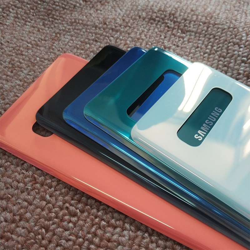 Samsung Galaxy S10 S10 Plus S10E ฝาหลังแบตเตอรี่กระจกประตูด้านหลังเปลี่ยนเคส