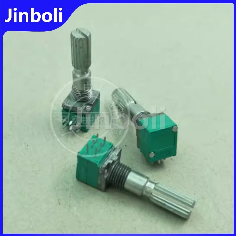 5PCS RK097G Double Potentiometer B10K B20K B50K B100K 6Pin ดอกไม้เพลาความยาว 25 มม.