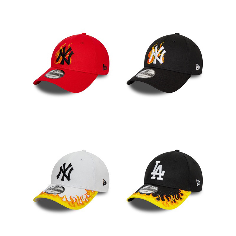 ♞,♘[พร้อมส่ง] New Era 9forty MLB Flame Adjustable Cap op