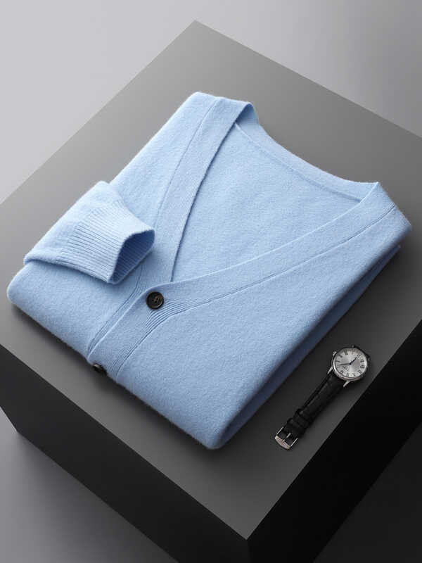 เสื้อสเวตเตอร์ถักสำหรับผู้ชาย 88F Cardigan  ยาว Cashmere