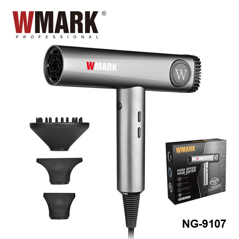 เครื่องเป่าผมความเร็วสูง Wmark ร้านทําผมที่บ้าน 110000 Rpm ไดร์เป่าผมเร็วไร้แปรงถ่าน, ไดร์เป่าผม T-