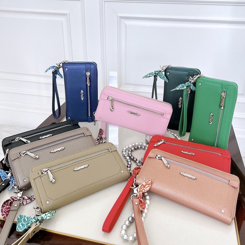 ST.JAMES กระเป๋าสตางค์หนังแท้/กระเป๋าสตางค์ใบยาว แบบซิปรอบ รุ่น FLASH (มี 9 สี) l กระเป๋าสตางค์ ผู้