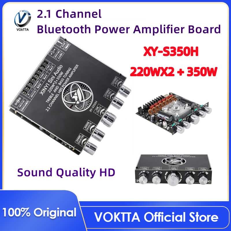 ❤ VOKTTA Xy-S350h 220Wx2 + 350W 2.1ช่อง,บอร์ดเครื่องขยายเสียงบลูทูธ Tpa3251 5.1โมดูลสูงและเบสซั