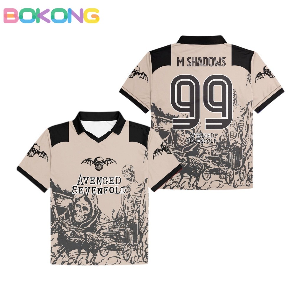 เสื้อยืด sublime Jersey เสื้อยืด AVENGED SEVENFOLD M SHADOWS 99 แขนสั้น Milano วัสดุ BO KONG Store