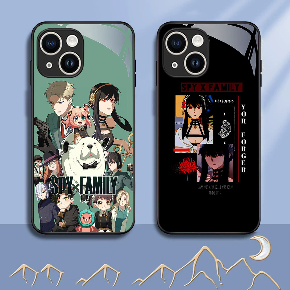 NC-85 Spy x Family Hard Glass Casing สําหรับ iPhone 11 13 12 Mini Pro Max