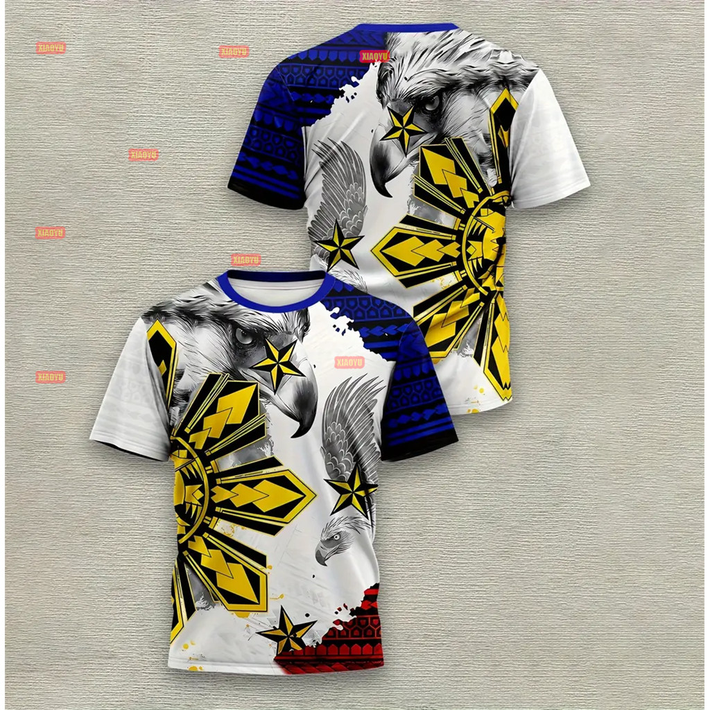 ฟิลิปปินส์เสื้อยืด Eagles Filipino Sun Flag Grunge Style