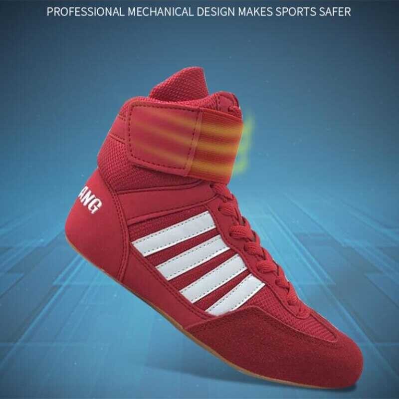 ❤ Men's Boxing Rubber Outsole Breathable Wrestling Child Costume Shoes For Training Fighting P