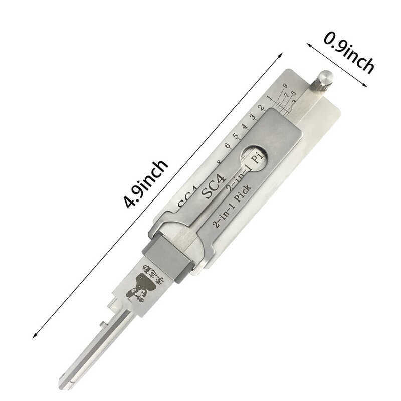 ❤ Lees Lock 2 In 1 Car Door Lock Pick Unlock Kw1 Ss001 Ss002 Kw5 Sc1 Sc4 Hand Tool Locksmith T
