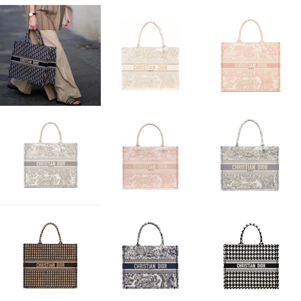 ♞Dior/Book Tote/Tote bag/Shopping bag/กระเป๋าถือ/กระเป๋าสะพาย/ของแท้ 100%