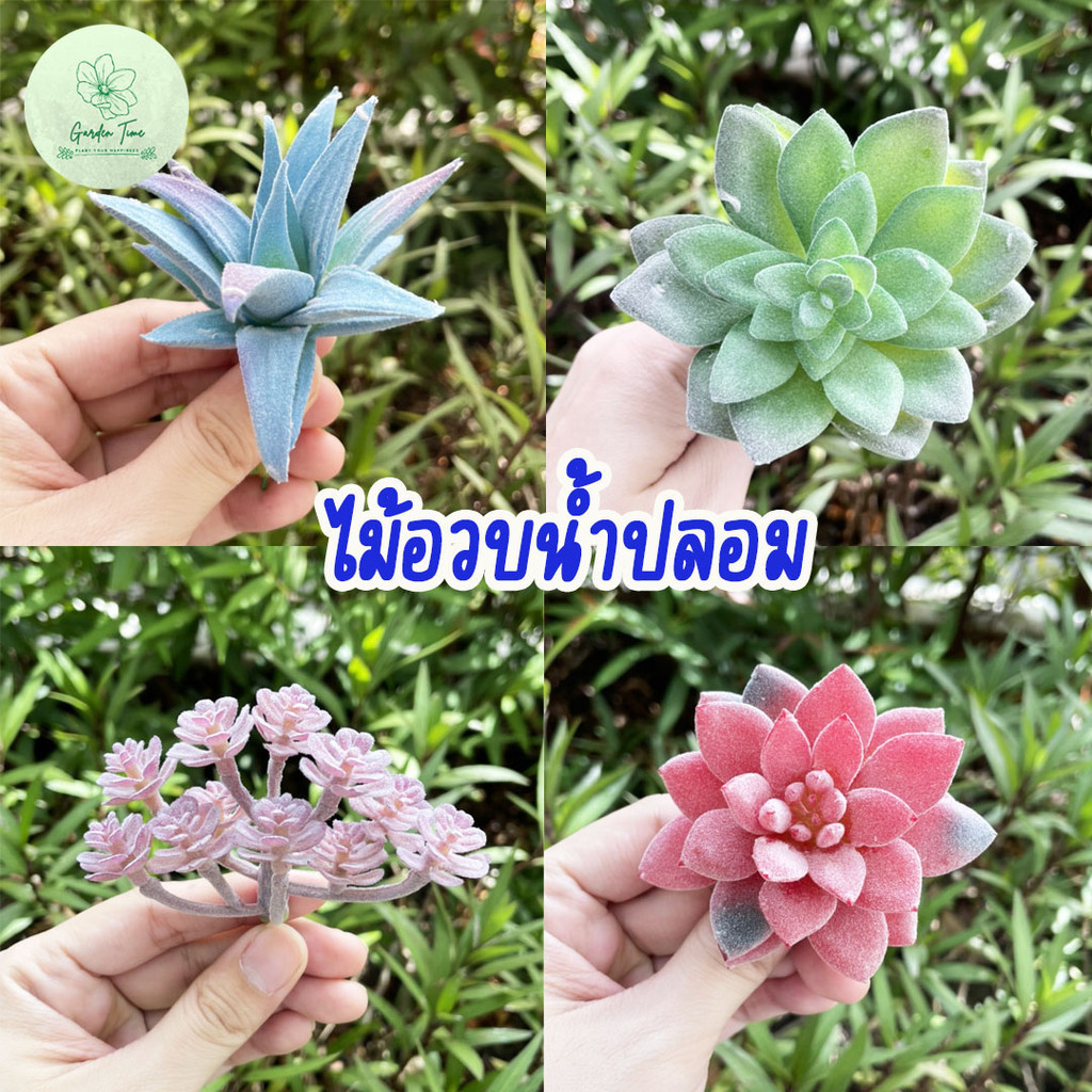 ♞ไม้อวบน้ำปลอม กุหลาบหินปลอม ต้นไม้ปลอม ของแต่งบ้าน ตกแต่งบ้าน ดอกไม้ตกแต่ง อุปกรณ์แต่งบ้าน