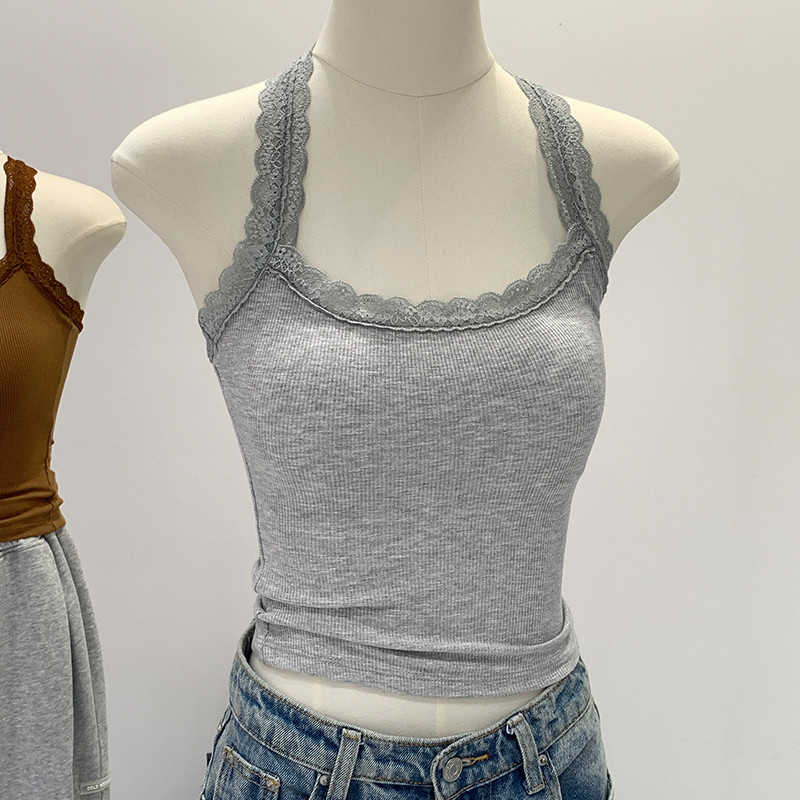 76237 เสื้อชั้นในสตรีแขนกุดตัดลูกไม้ผู้หญิง