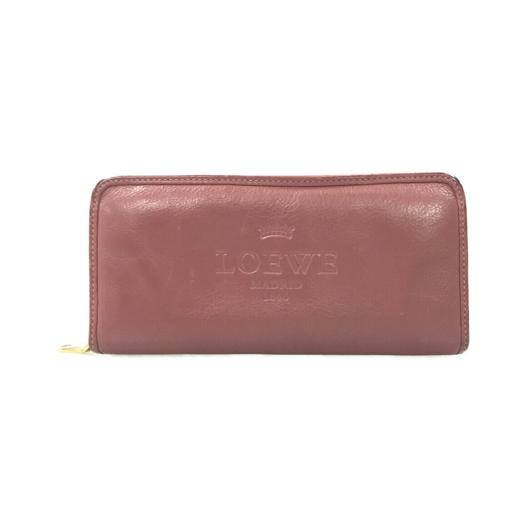 Loewe กระเป๋าสตางค์ใบยาว ซิปกลม ส่งตรงจากญี่ปุ่น มือสอง
