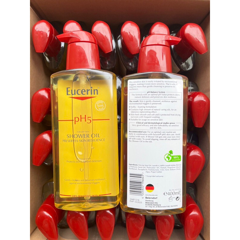 ครีมอาบน้ำ Eucerin pH5 Shower Oil 400ml.