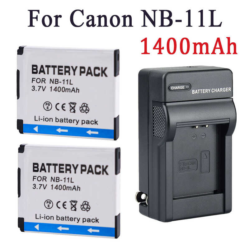 1400mAh 2 NB 11L Charger With NB11L NB-11L Set For Canon SX410 SX420 Lxus 182 IXUS 240 HS A2300 i