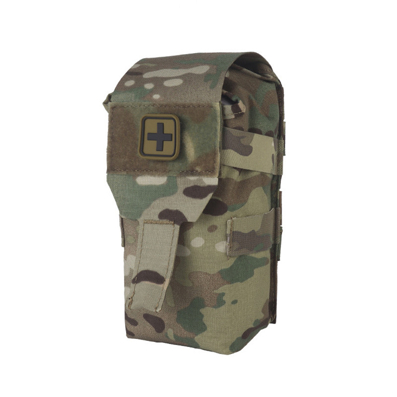 Wosport ยุทธวิธีกระเป๋าทางการแพทย์แนวตั้งขนาดเล็กแยกออกแบบป้าย MOLLE สายคล้องยุทธวิธี First Aid Kit กระเป๋า BP-109-A