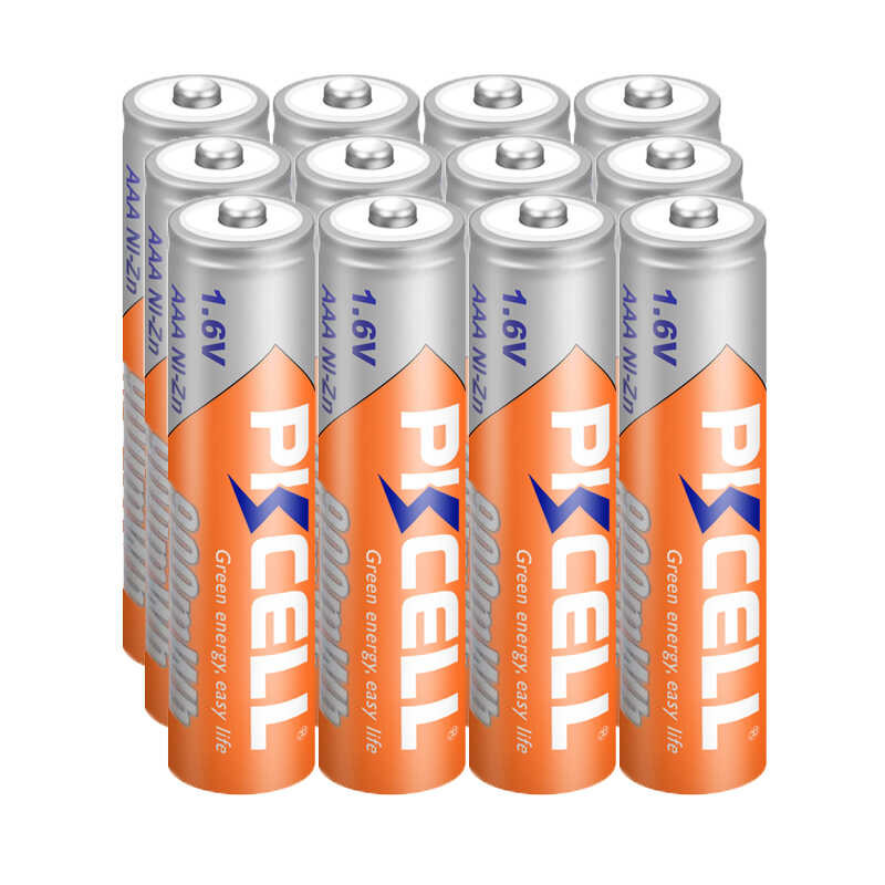 12Pcs C91 ถ่าน 1.6V 900Mwh Ni-Zn AAA แบตเตอรี่แบบชาร์จไฟได้แบตเ