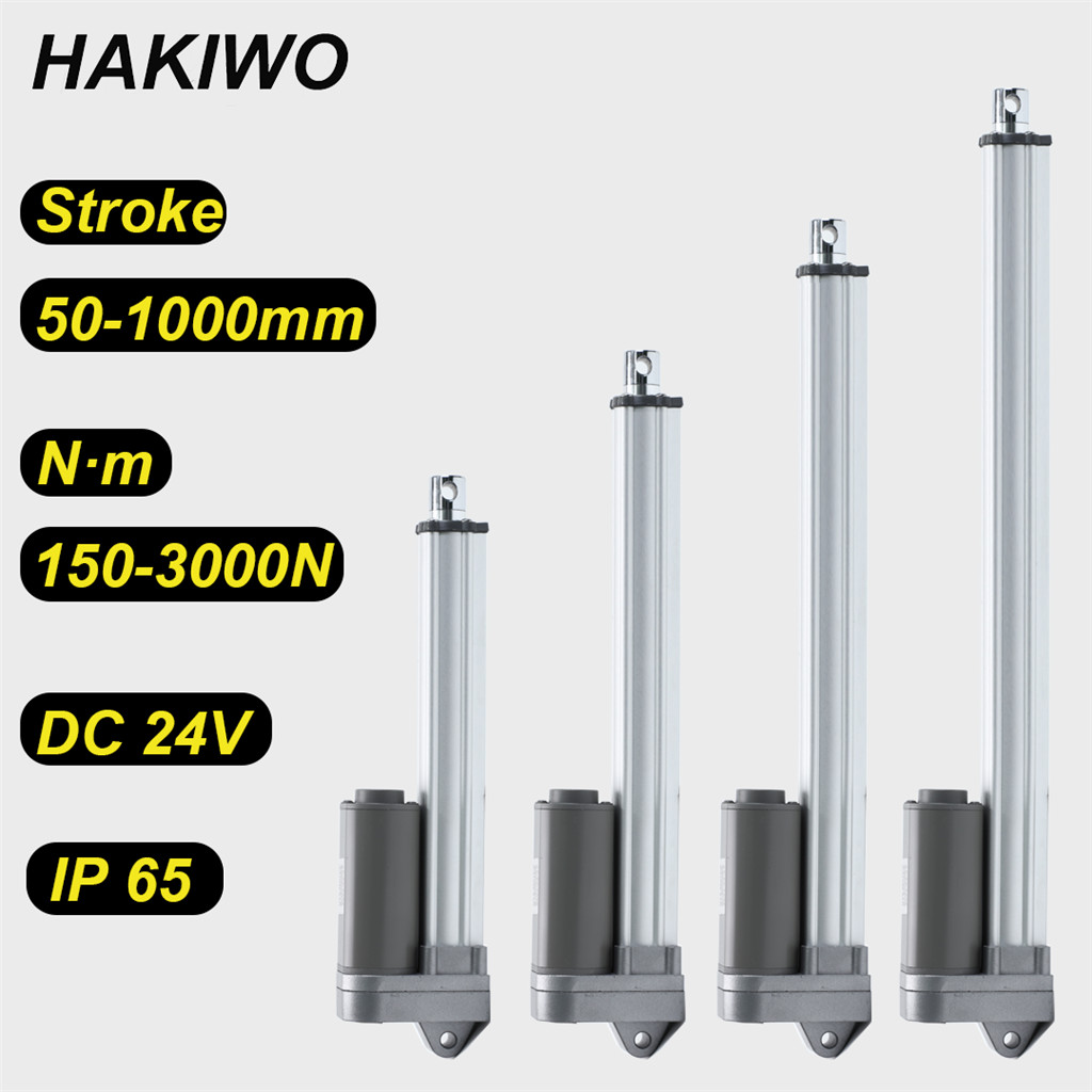 HAKIWO ตัวกระตุ้นเชิงเส้น IP65 Linear Actuator 24V 3000N 100 มม.350 มม.700 มม.Stroke Solar Tracker