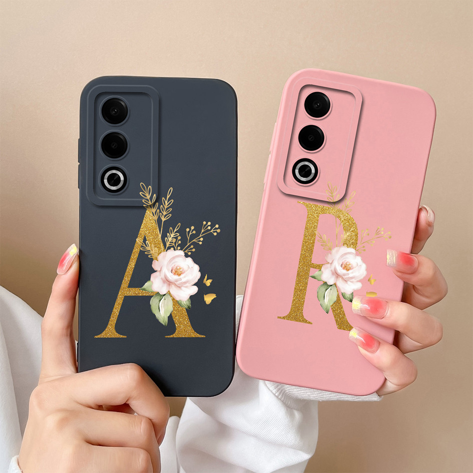 ปลอกสําหรับoppo A3 Pro 5Gเคสโทรศัพท์ซิลิโคนอ่อนนุ่มสวยคู่ตัวอักษรป้องกันปกหลังสําหรับOppoA3Pro Oppo A 3 Pro Capaกันชน