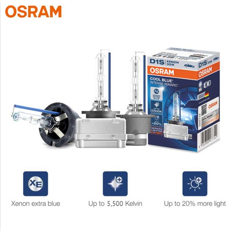 々 สำหรับ D2s D1s OSRAM D4s D3s CBI Xenon HID สีฟ้าเย็นเข้ม12v 35W ไฟหน้
