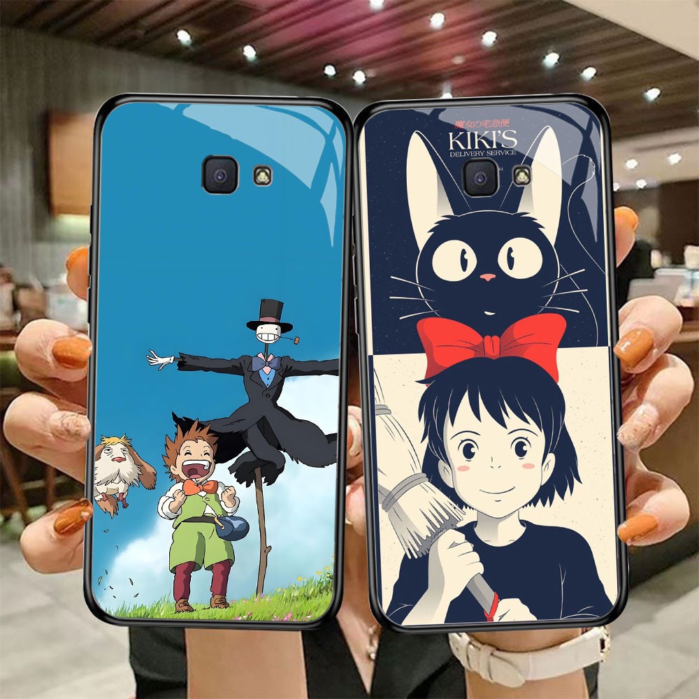 DF-76 Hayao Miyazaki Totoro TPU HD Glass Casing สําหรับ Samsung J7 Prime J6 J4 Core Pro Plus Note 9
