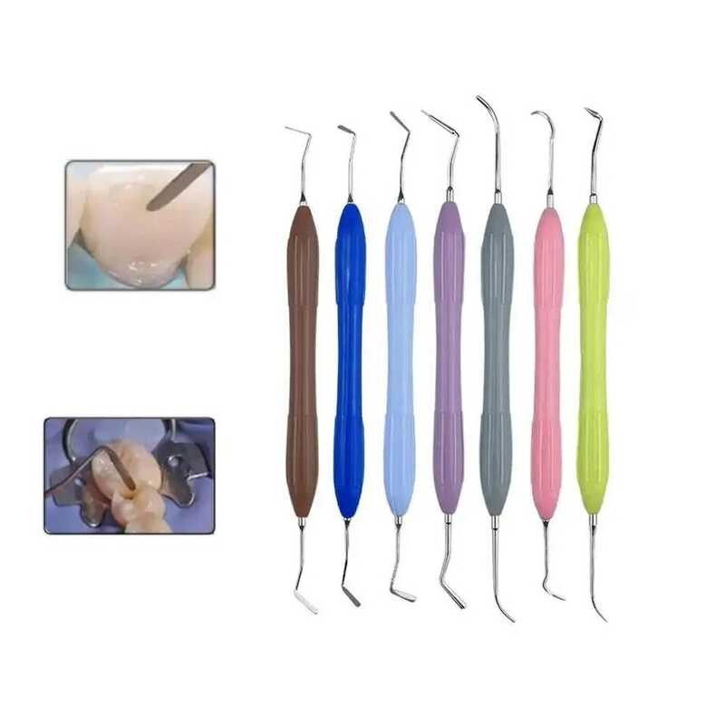 7Pcs Double-Head Dental Composite Resin Filg Spatula Aesthetic Restoration Resin Filler Restoration