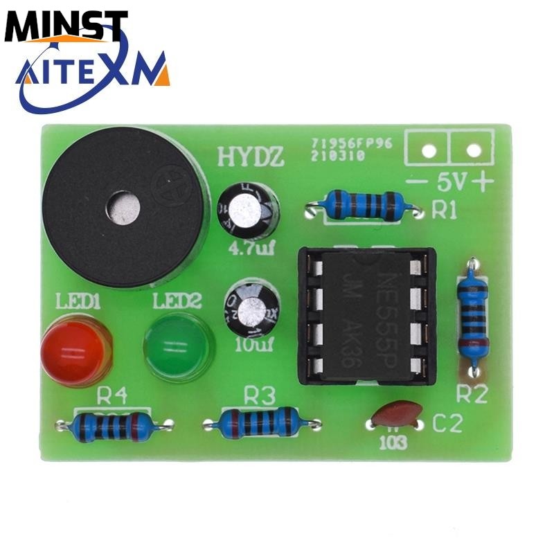 NE555 Multivibrator Kit NE555P Steady-state Circuit Dual Flash LAMP DIY การฝึกอบรม Maker นักเรียน La