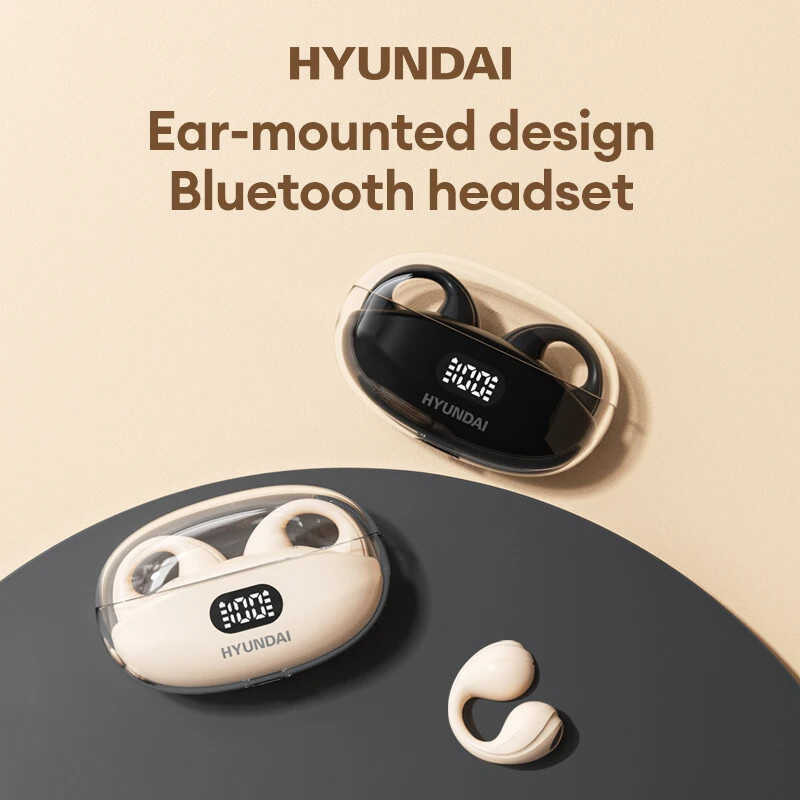 หูฟัง Hyundai Hy-T12 Pro หูฟังไร้สาย5.3หูฟังดีไซน์แบบมีคลิปหน