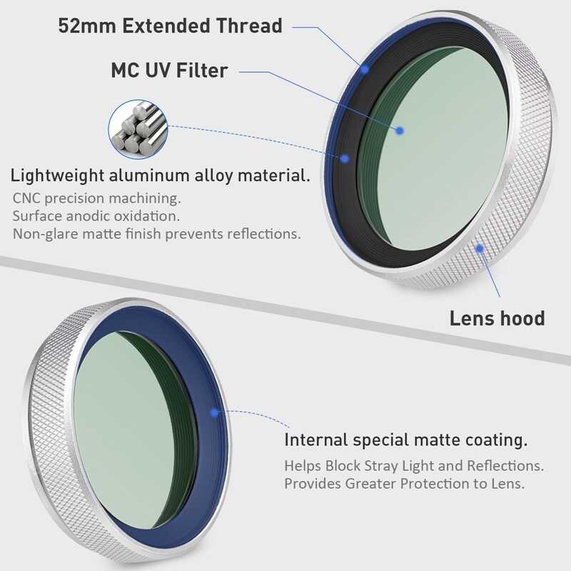 Haugeer Luv-X54w เลนส์โลหะสําหรับกล้อง Fuji X100vi X100v พร้อม MC Multilayer Filter