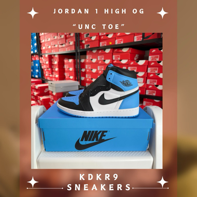 opp ♞,♘Air Jordan 1 Retro High OG UNC Toe ของแท้ พร้อมส่ง