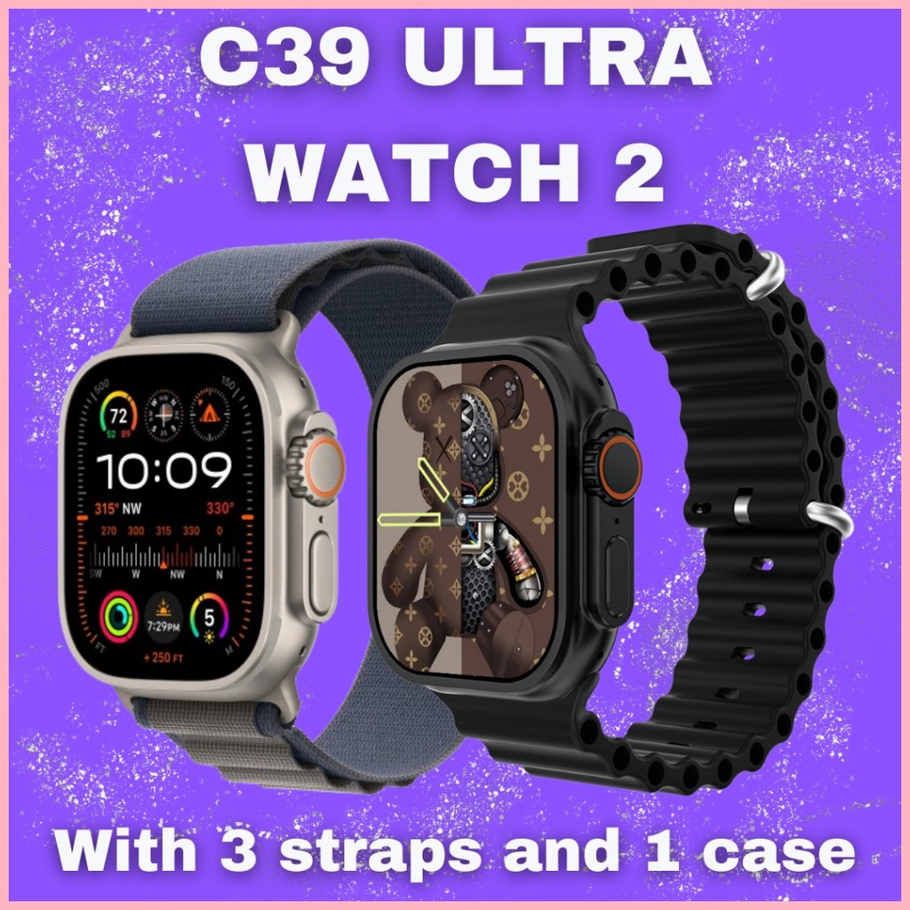 C39 ULTRA 2 สมาร์ทวอทช์ HryFine พรีเมี่ยม 4 in 1 + ดูฟิล์ม FREEBIE