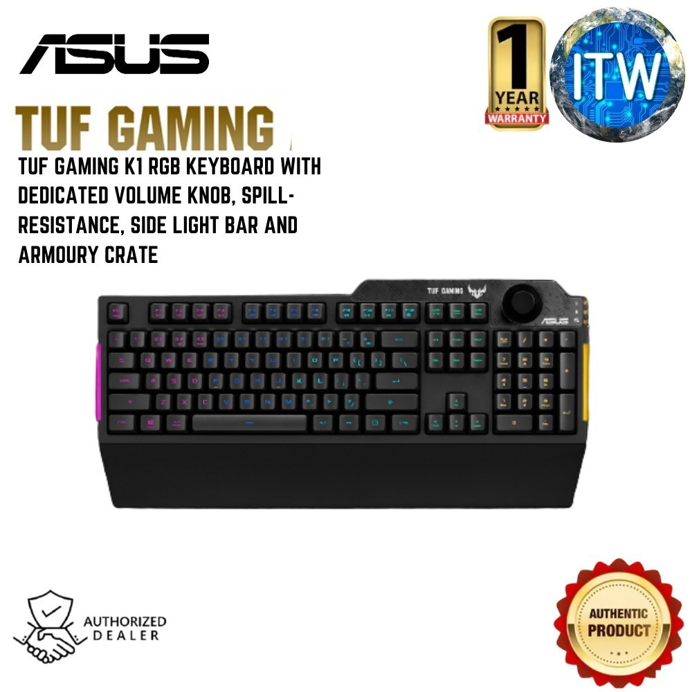 Asus TUF Gaming K1 RGB คีย์บอร์ดเกมแบบมีสาย