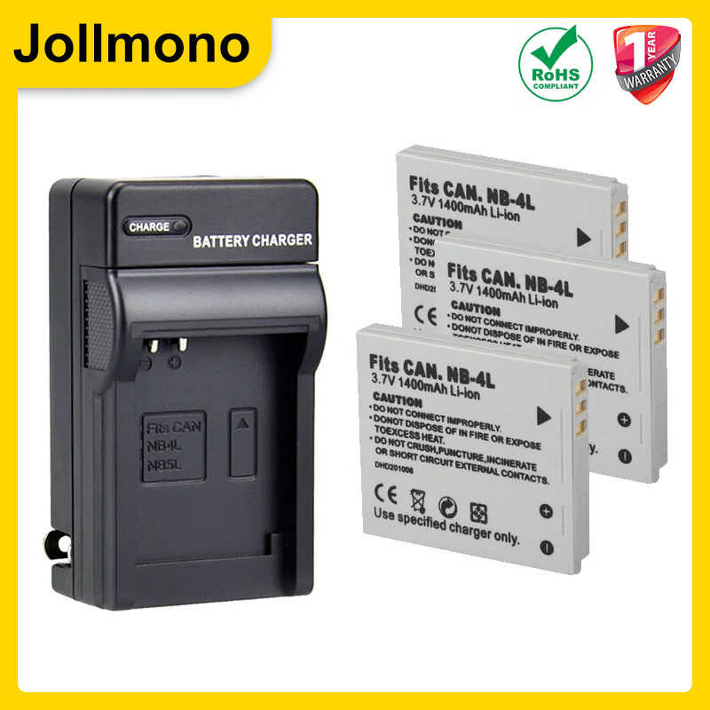 แบตเตอรี่4l 753 1400Mah Nb4l Nb-4L NB + ที่ชาร์จ LCD สำหรับ Canon IXUS