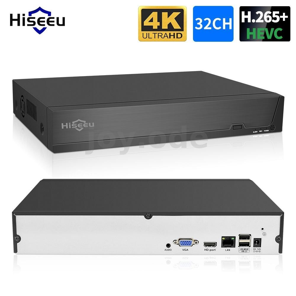 Hiseeu 4K 32CH NVR สําหรับกล้องวงจรปิดการเฝ้าระวังความปลอดภัยกล้อง IP H.265 + 5MP DVR เครือข่ายวิดี