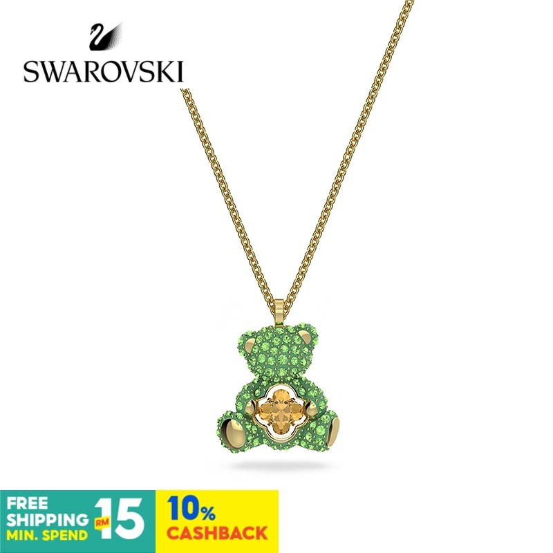 Swarovski Teddy Heart Bear Necklace Niche Light Luxury Niche Light Luxury Gift