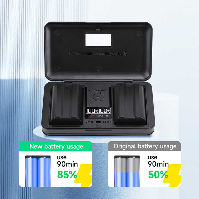 Δ 2500Mah En-El15c El15c EN El15 แบตเตอรี่ + กล่องเก็บของมัลติฟัง