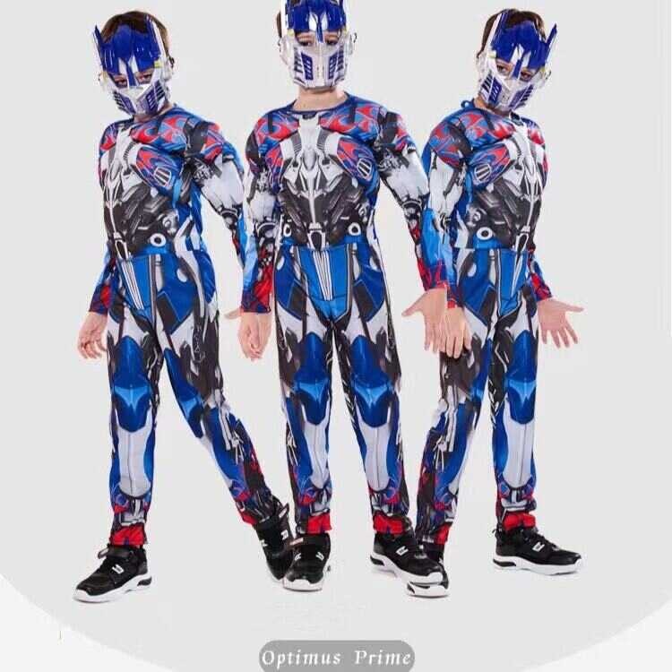 Kids Homesik Muscle Costume Child Cosplay Hornet Optimus Prime Iron Man Children's Armor Perform T