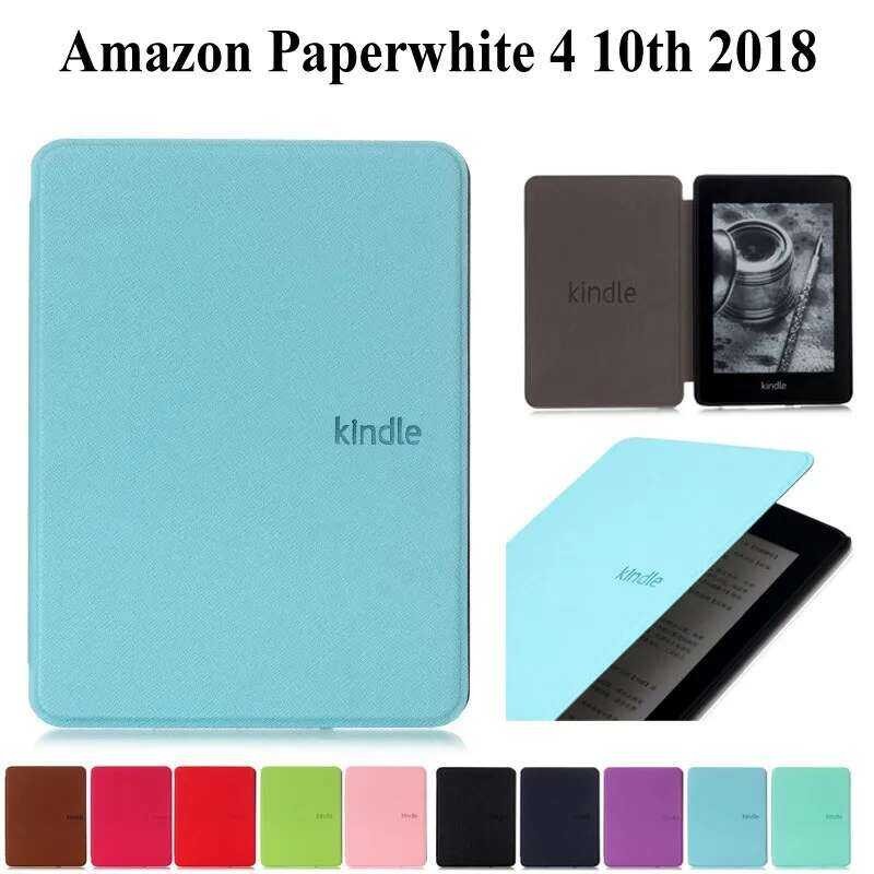A ปกหนังบาง mazon 2018 สำหรับ Kindle Paperwhite 4 รุ่นที่ 10 แท็บเล็ตเคส e-book PQ94WIF