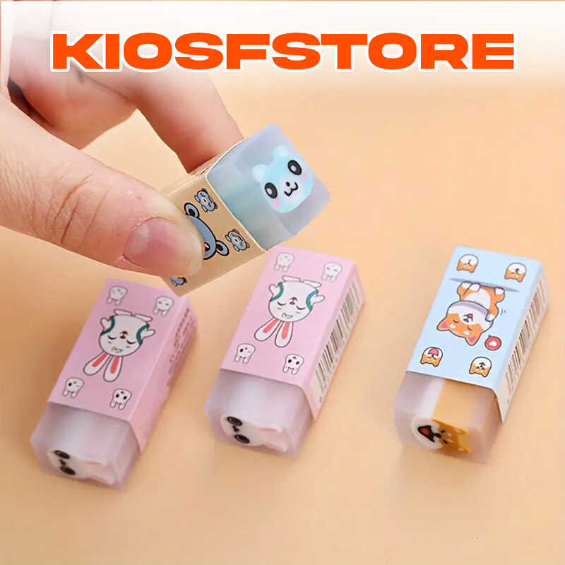KFS - CHARACTER PENCIL ERASER ไดโนเสาร์น่ารักผลไม้ CHARACTER PENCIL ERASER ผลไม้ ERASER SCHOOL CHILD