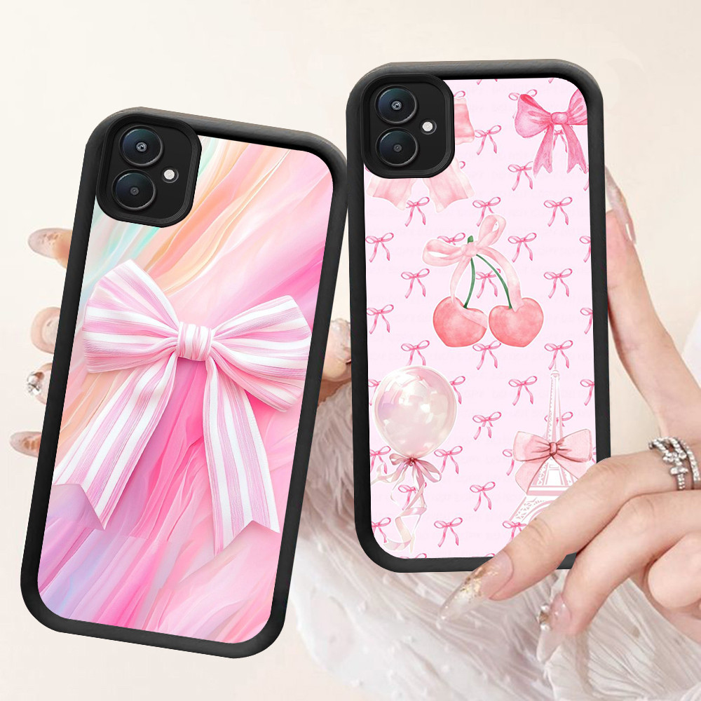 NA-66 สีชมพูโบว์รูปแบบปลอกกันกระแทกสําหรับ Xiaomi Redmi 13C 14 13T 14T A2 A1 K60 Ultra Poco C65 Pro