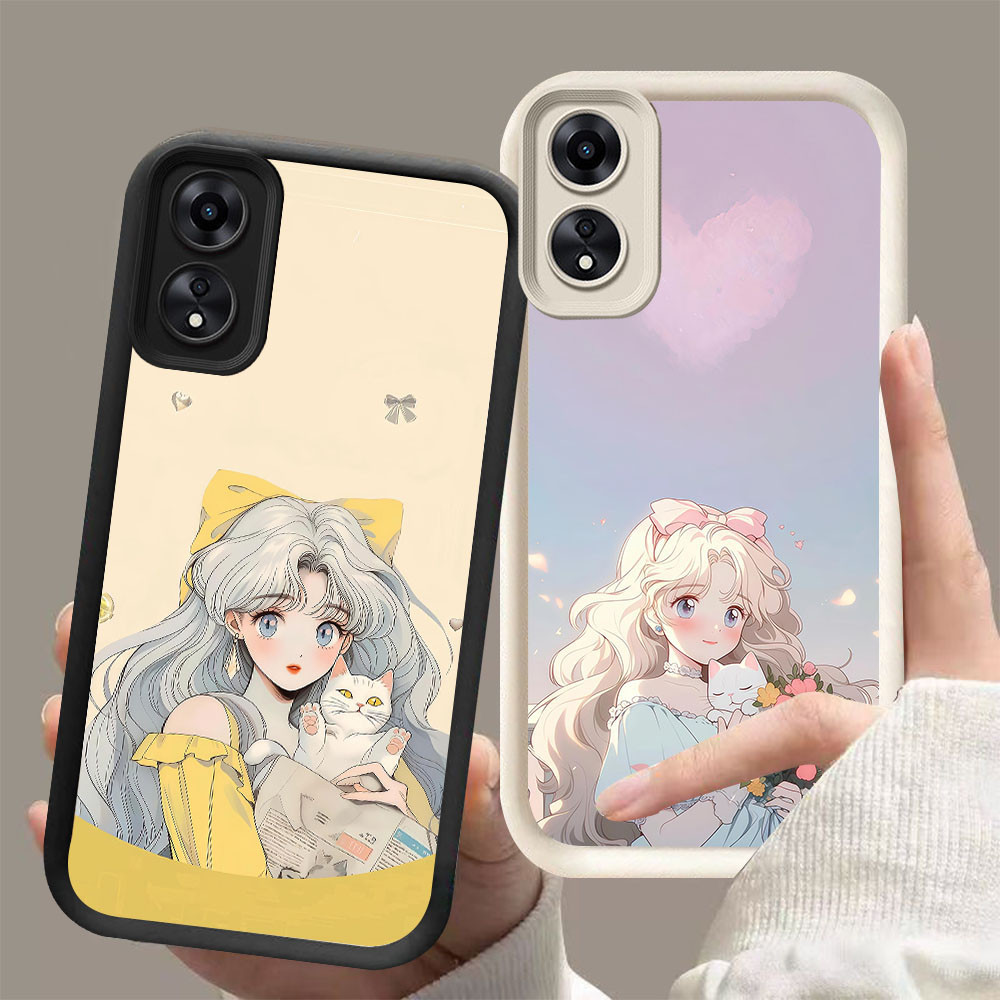 YZ-39Princess Cool Casing สําหรับ OPPO A60 A17K A58 A78 A18 A98 A38 A17 F23 5G 4G