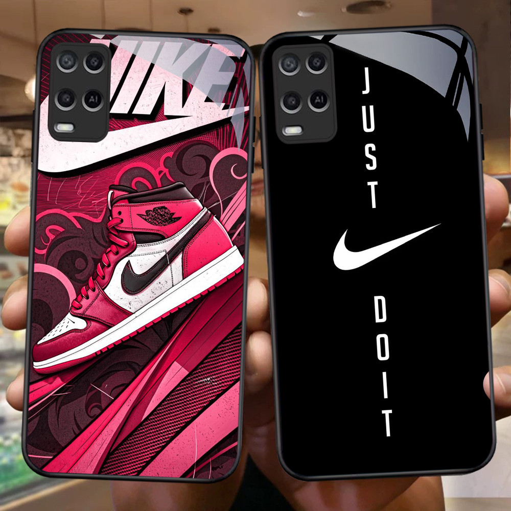 YA-30 Nike AIR HD Softcase Glossy Glass สําหรับ OPPO A54 A55 Reno Narzo 7 8 8i 9 50 Pro