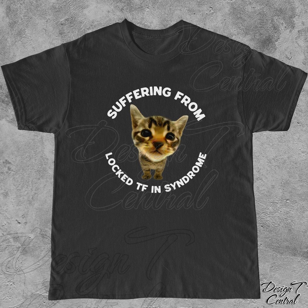 ล็อค TF ในเสื้อแมว| Goofy Ahh Cat เสื้อ Meme Cat Gen Z เสื้อ Cat Mem เสื้อ Silly Cat Mems แมวตลก T เ
