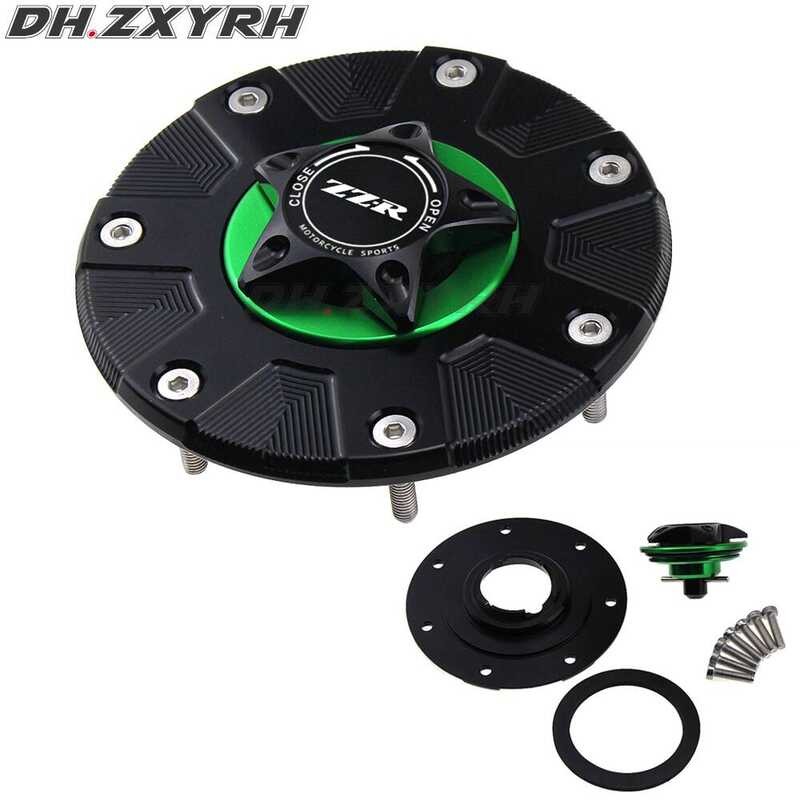 เหมาะสําหรับ Kawasaki ZZR400 ZZR600 ZZR1100 93-06 ดัดแปลง Keyless CNC การใช้ถังหมวก