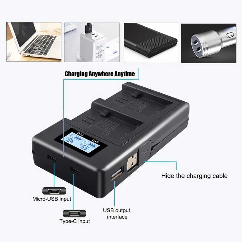 ▥ Np-Fh50 Np-Fh100 Np-Fp50 Np-Fp90 Np-Fv50 Np-Fv100 Np-Fv70 Np-Fh40 USB Charger สำหรับ Sony A23